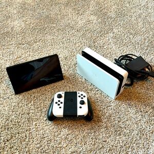 Nintendo Switch (OLED model) with White Joy-Con